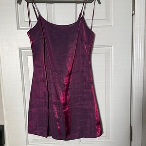 Altar’d State Purple iridescent Slip Dress